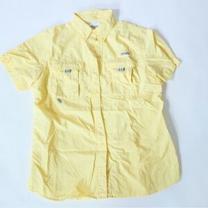 Columbia Women’s Light Yellow Casual Button Down Shirt